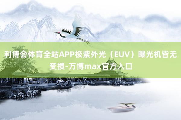 利博会体育全站APP极紫外光（EUV）曝光机皆无受损-万博max官方入口