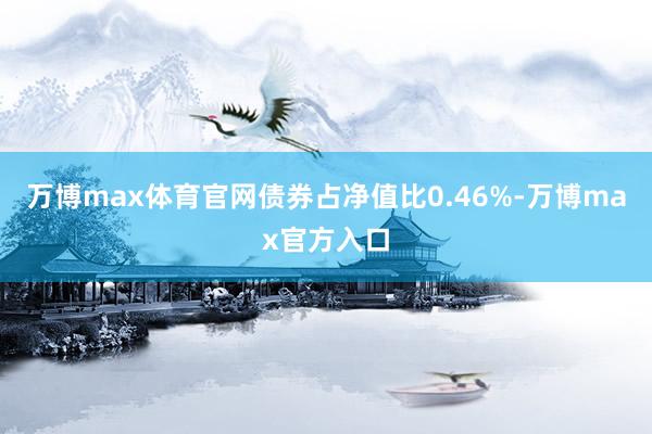 万博max体育官网债券占净值比0.46%-万博max官方入口